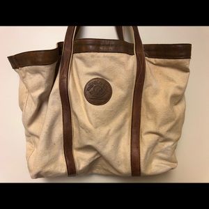 Henri Bendel vintage canvas tote bag.
